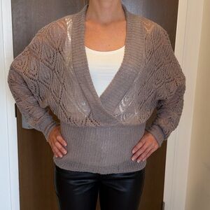 Ann Taylor Loft Lightweight yet Very Warm Mohair/Wool/Nylon Puff Sleeve Sweater